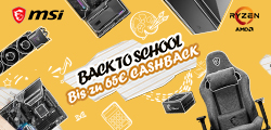 MSI B550-Motherboards & AiO-Wasserkühler jetzt mit Back to School-Cashback!