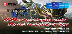 Monster Hunter Rise jetzt zu ausgewählten MSI Z690-Motherboards!