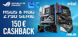 ASUS Z790-Mainboards einzeln und zusammen mit Netzteil oder AiO-Wasserkühler mit bis zu 150 Euro Cashback!