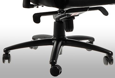 For Hard- & Soft Flooring</h4><p> 			The foundation of this gaming chair from noblechairs is formed by a powder coated solid aluminium base with five arms and specially designed 60 mm casters. The casters consist of a nylon core with a polyurethane coating, enabling them to move quietly and remain suitable for use on both hard- and soft flooring in equal measures. The Safety Class 4 hydraulic gas lift is designed to support a load of up to 120 kg.</p></p></div></div><div class=