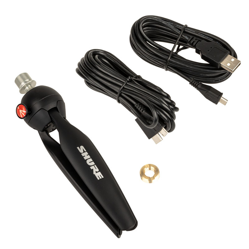 Shure MOTIV MV7 Microphone USB black Microphone MV7-K-BNDL 42406630603