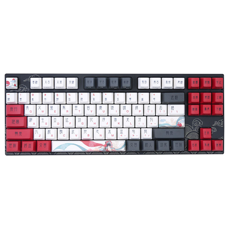 Varmilo VEA87 Beijing Opera TKL Gaming Tastatur, MX-Brown, weiße LED ...