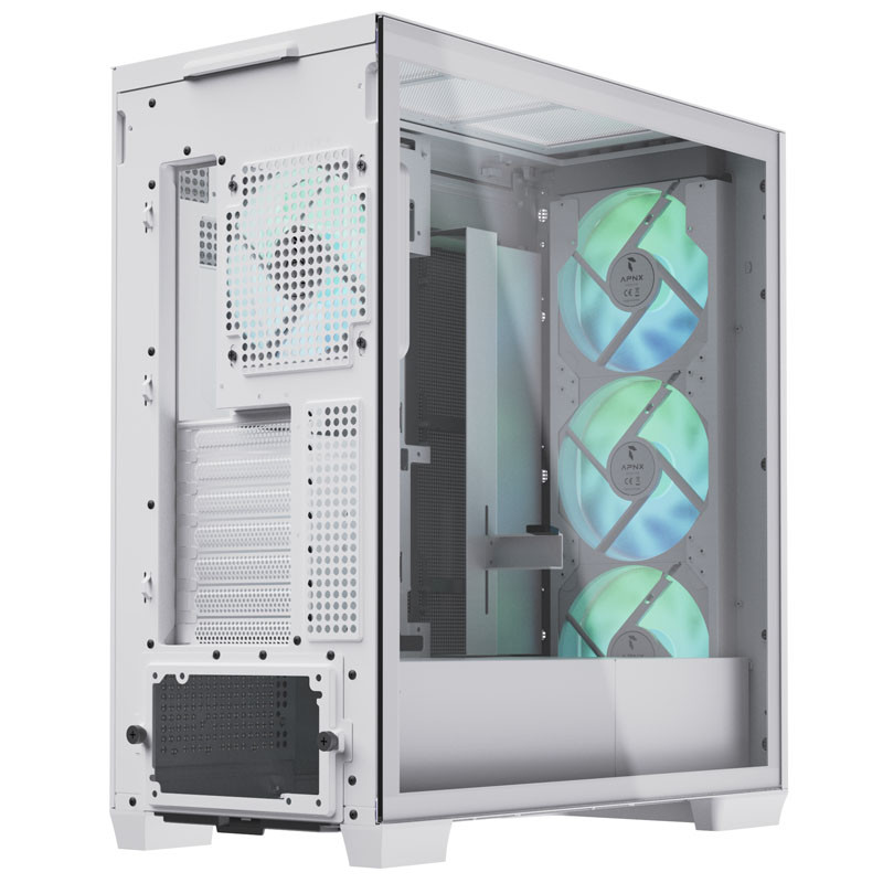 APNX C1 Mid-Tower ATX Case, Tempered Glass - white | CASEKING.de