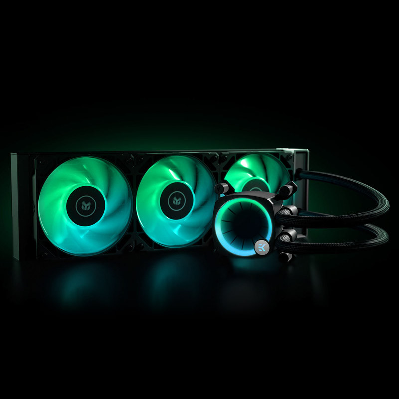 EK Nucleus AIO CR360 Lux D-RGB All-in-One Liquid CPU Cooler with EK FPT Fans, Water Cooling Computer Parts, 120mm Fan, Compatible with Latest Intel
